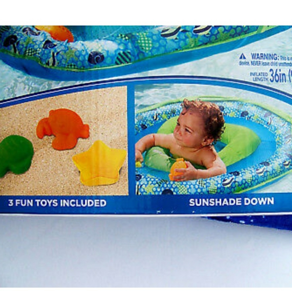 SwimSchool Retractable Sunshade Baby Boat